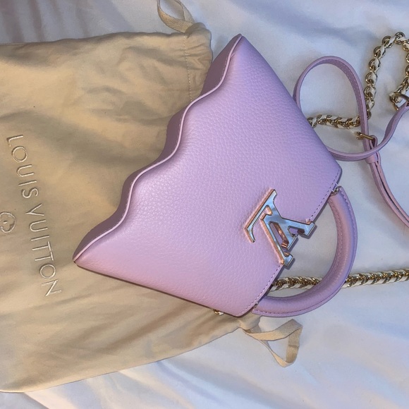 BRAND NEW NEVER WORN mini capucines in wisteria “Pac-Man bag” - Picture 6 of 12